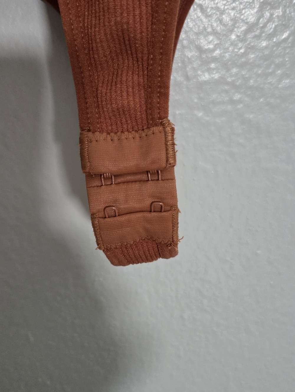 Rust Ribbed One-Piece Bodysuit - Picture 3 of 5